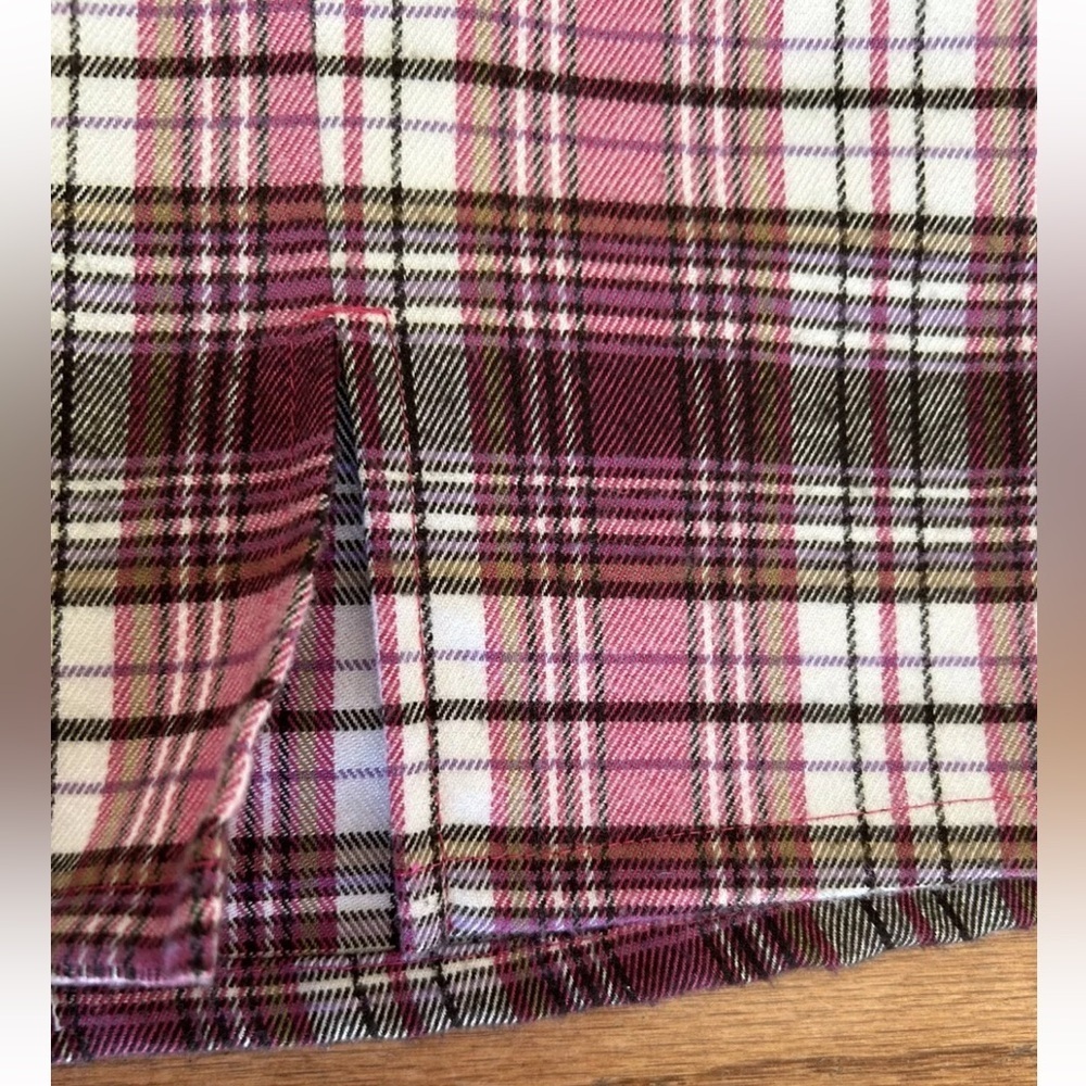 Art Class Mini Skirt Girls Flannel Plaid Brown Pink White Size XL (14/16) Target - Picture 2 of 8